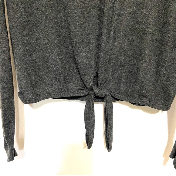 Madewell Modern Tye Front Lightweight Sweater Gray - Picture 4 of 6